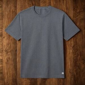 Vuori Tradewind Performance Tee 2.0 Mens Large Heather Gray Moisture Wicking EUC